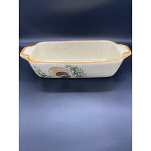 Vintage Los Angeles Pottery Bread / Loaf Pan 70’s Mushrooms *See paint photo